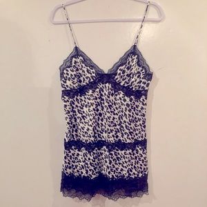 VICTORIA’S SECRET L Animal Print w Lace NIGHTGOWN